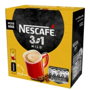 Cafea Solubila Nescafe 3 In 1 Mild 24 Plicuri X 15 G