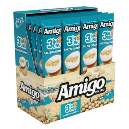 Amigo 3In1 Salted Caramel Cafea Instant 24 X 13G