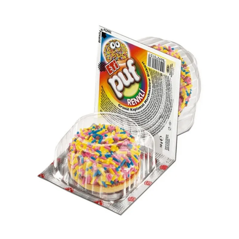 Eti Puf Biscuite Cu Bezea Color 18 G