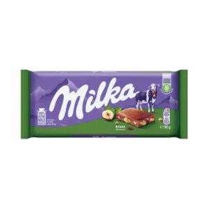 Milka Ciocolata Lapte Si Alune 90 G