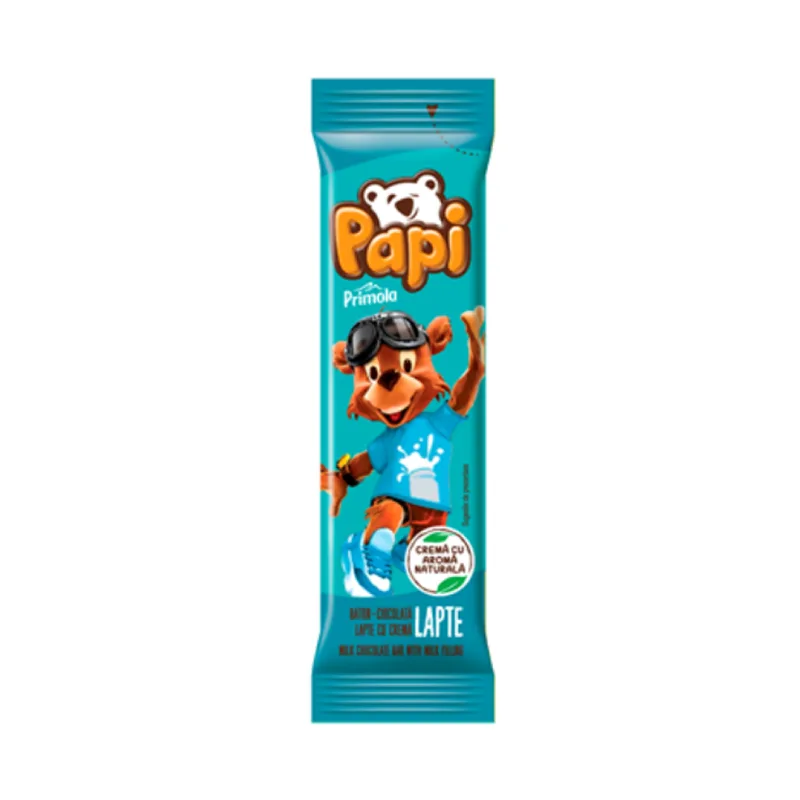 Primola Papi Baton Ciocolata Cu Crema Lapte 26,8 G