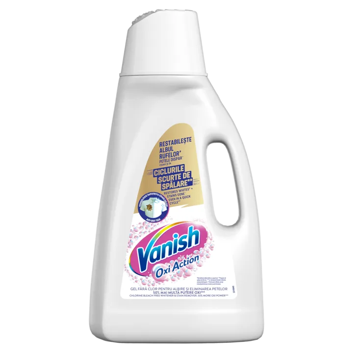 Solutie Pentru Indepartarea Petelor Vanish Premium Gold Gel White 3L