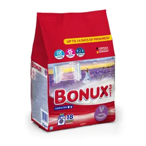 Detergent rufe pudra Bonux Caring Lavender 18 spalari 1.17KG