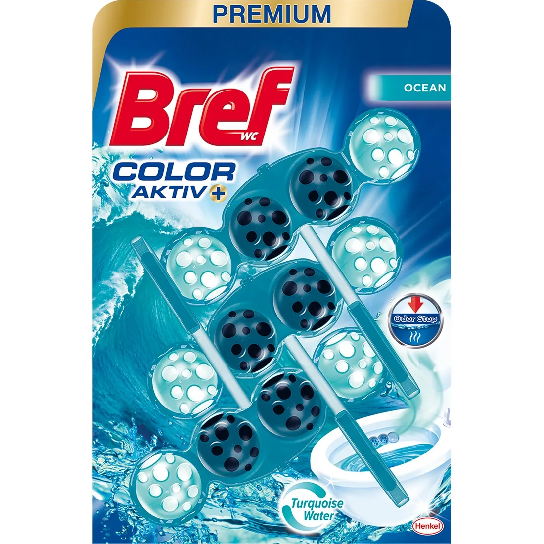 Bref Turquoise Aktiv Ocean Odorizant Toaleta 3X50G