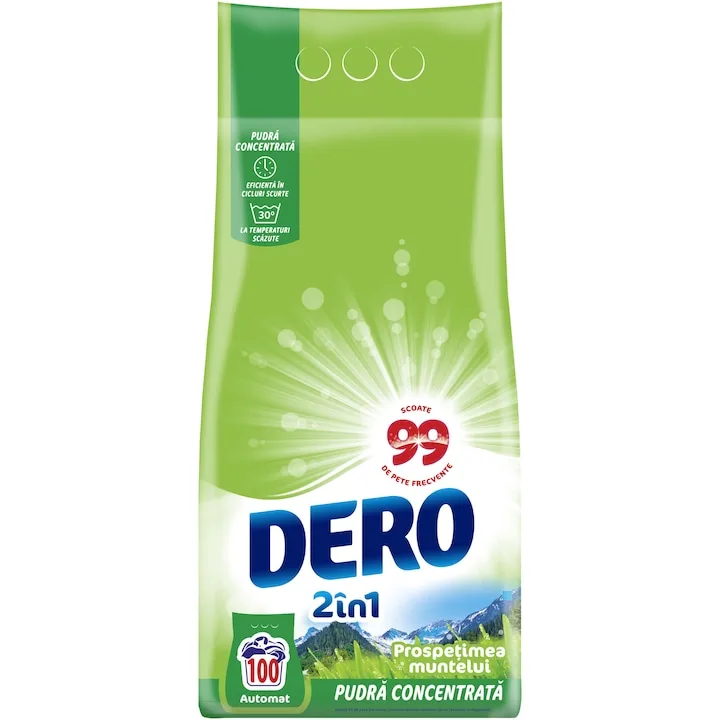 Detergent Rufe Pudra Dero 2In1 Prospetimea Muntelui 100 Spalari 7.5Kg
