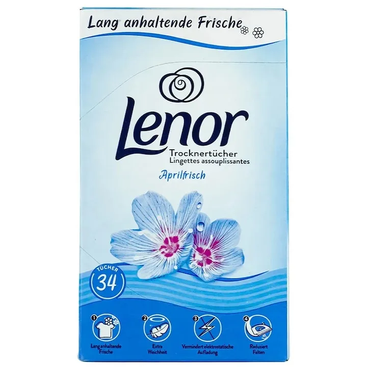 Lenor Aprilfrisch Servetele Parfumate Pentru Uscator Rufe