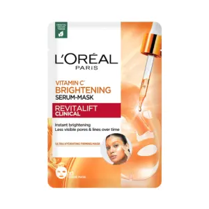 Masca Servetel Cu Serum L’Oreal Paris Revitalift Clinical Imbogatita Cu Vitamina C Si Acid Salicilic – Efect De Luminozitate 26G
