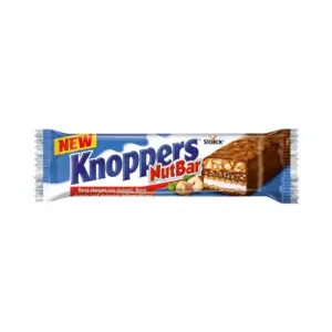 Knoppers Baton Cu Napolitane Si Crema De Lapte Si Alune De Padure 40 G
