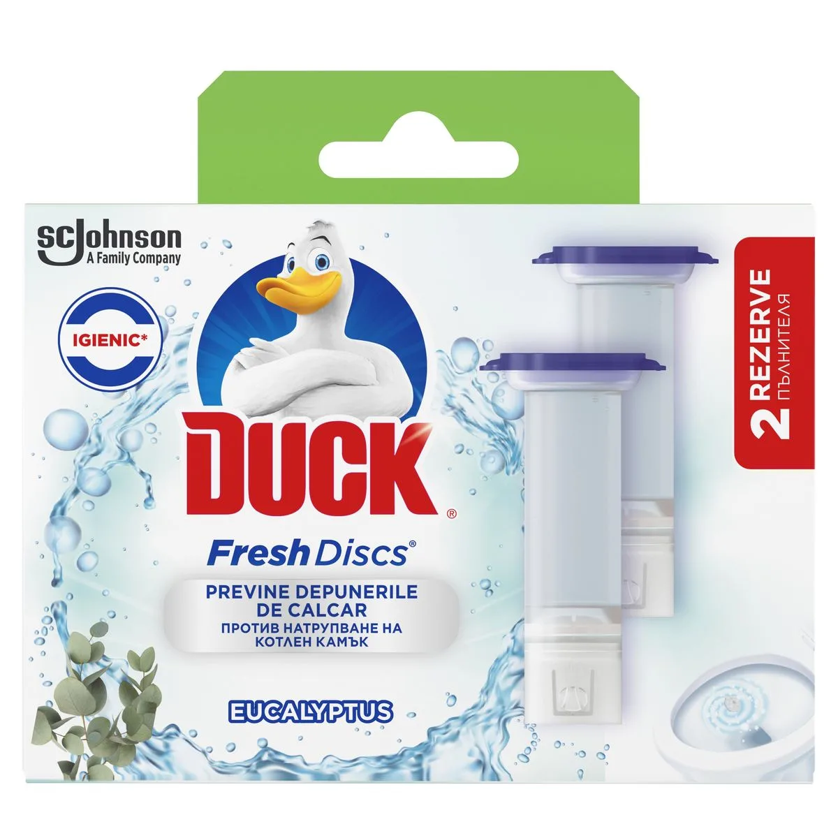 Duck Fresh Discs Active Eucalyptus Odorizant Wc 2X36Ml