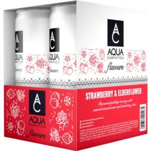 Aqua Carpatica Flavours 0.33L Doza Capsuna Si Soc X4