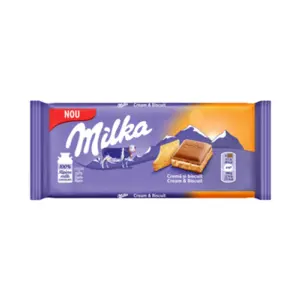 Milka Ciocolata Cu Crema De Lapte Si Biscuiti 100 G