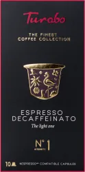 Turabo Espresso Decaffeinato Capsule 10 Buc