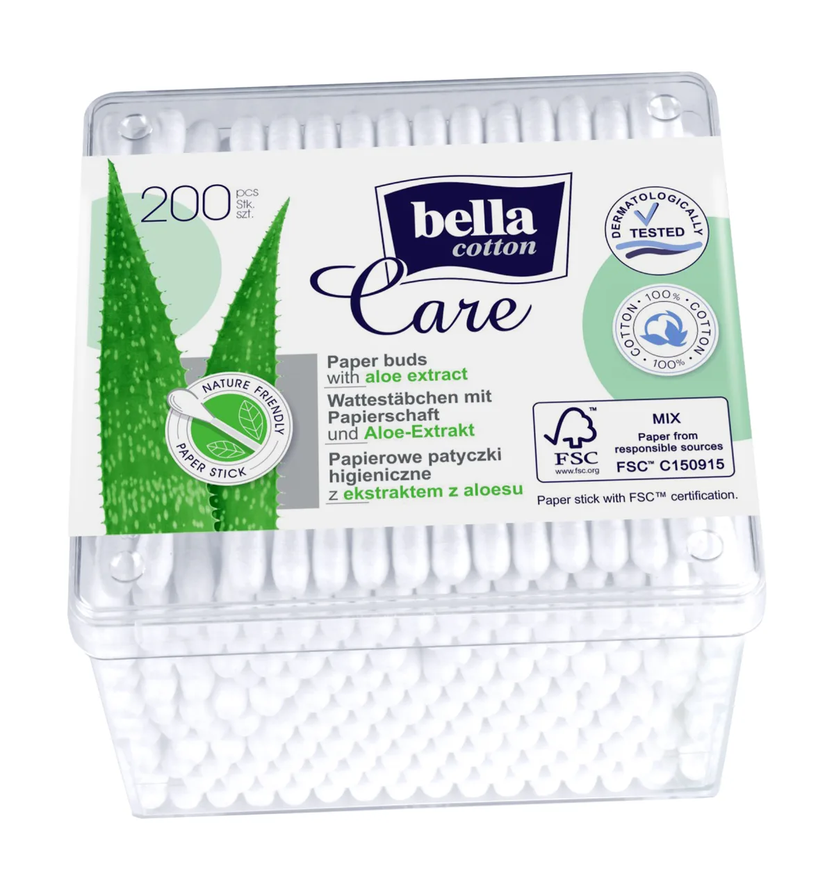 Bella Betisoare Orl Din Hartie Aloe, Cutie 200 Bucati