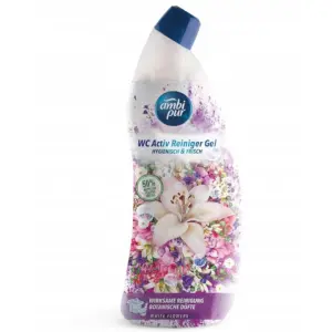 Solutie de curatat vasul de toaleta Ambi Pur White Flowers 750ML