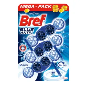 Bref Blue Aktiv Chlorine Odorizant Toaleta 3X50G
