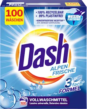 Detergent rufe pudra Dash Alpen Frische 100 spalari 6KG