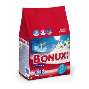 Detergent rufe pudra Bonux White Liliac 18 spalari 1.17KG