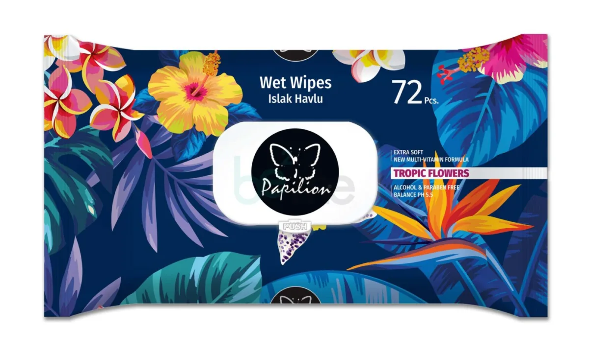 Servetele Umede Papilion Tropic Flowers 72 Buc