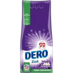 Detergent rufe pudra Dero 2in1 Levantica si Iasomie 100 spalari 7.5KG