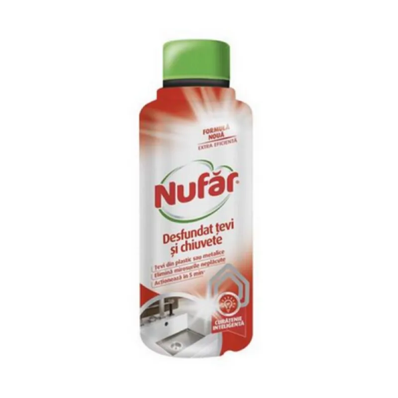 Nufar Solutie De Desfundat Tevi Si Chiuvete 375Ml