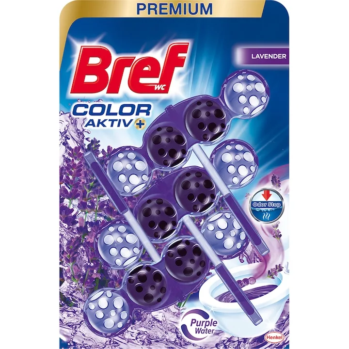 Bref Power Aktiv Lavender Odorizant Toaleta 3X50G