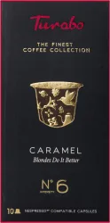 Capsule Cafea Turabo Caramel 10 Capsule Compatibile Nespresso