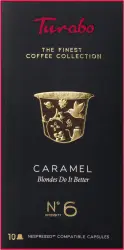 Capsule Cafea Turabo Caramel 10 Capsule Compatibile Nespresso