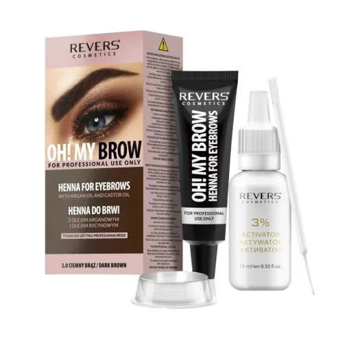 Revers Henna Pro Colors Vopsea Sprancene Maro Inchis 15 G